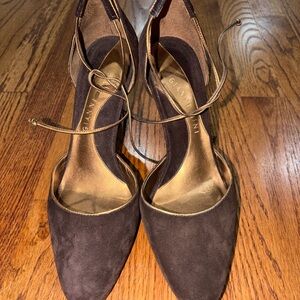 Gianni Bernini Chocolate Suede Stilettos